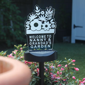 Personalised Nanny's Garden Sign Light, 8 of 11