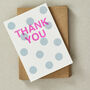 12 Thank You Postcards Blue Spots, thumbnail 1 of 2
