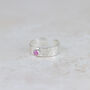 Sterling Silver Birthstone Toe Ring, thumbnail 6 of 8