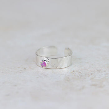 Sterling Silver Birthstone Toe Ring, 6 of 8