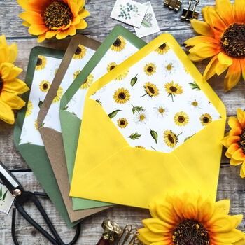 Sunflowers Save The Date Cards And Envelopes, 4 of 5