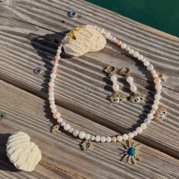 Celestial Charm Pearl Necklace, 7 of 9