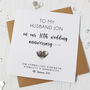 10th Wedding Anniversary Card With Tin Heart, thumbnail 7 of 8