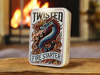 'Twisted Fire Starter' Match Tin Box Home Gift Dragon, 9 of 11