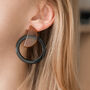 Geometric Circle Drop Acrylic Earrings, thumbnail 4 of 4