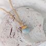 The Orb Aquamarine March Birthstone Necklace, Gold, thumbnail 1 of 8