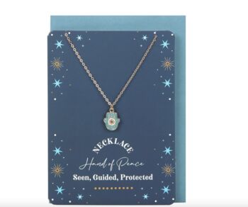 Hamsa Necklace Greetings Card And Envelope, 4 of 6