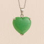 Personalised Sterling Silver Jade Heart Necklace, thumbnail 3 of 12