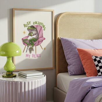 Busy Enjoying My Mortgage Frog Print, 3 of 4