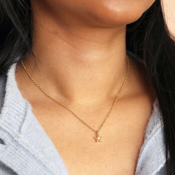 Crystal Star Pendant Necklace, 2 of 9