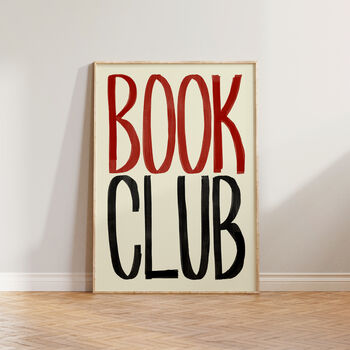 Book Club Typography Bold Wall Art Print, 10 of 12