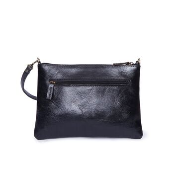 Black Crossbody Leather Clutch Bag Alex, 2 of 2