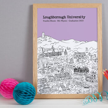Personalised Loughborough Graduation Print, 6 of 9