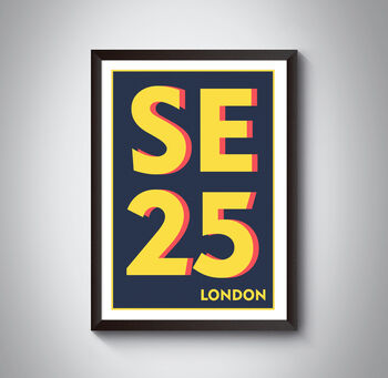 Se25 South Norwood, London Postcode Art Print, 10 of 10