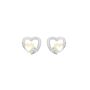 Emily And Ophelia Cubic Zirconia Double Heart Earrings, thumbnail 1 of 3