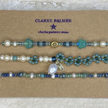 Aqua Bead And Freshwater Pearls Bracelet, 2 of 6