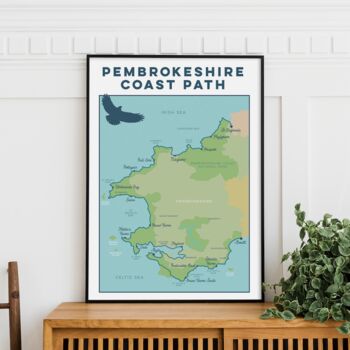 Pembrokeshire Art Print – Coast Path Map, 4 of 12