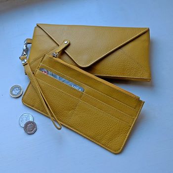 Personalised Envelope Leather Purse / Mini Clutch, 7 of 12