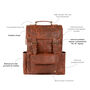 16 Inch Macbook Backpack In Distressed Brown Leather, thumbnail 2 of 10
