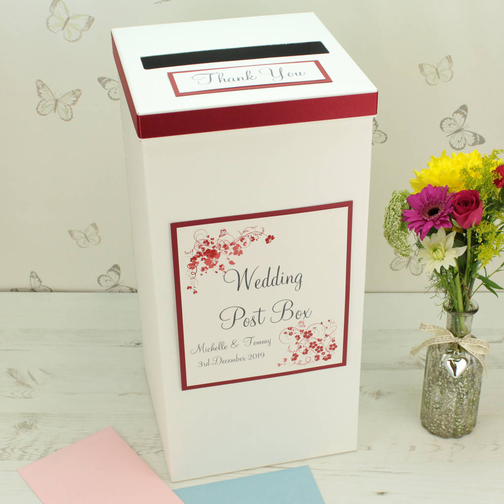 personalised jessica wedding post box by dreams to reality design ltd | notonthehighstreet.com