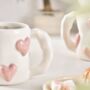 Monaco White Baby Pink Ombré Marshmallow Love Hearts Gift Mug, thumbnail 3 of 5