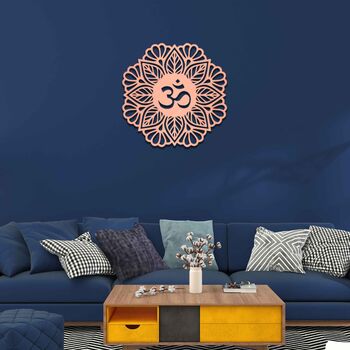 Wooden Om Sign Wall Art Home Hanging Decoration, 7 of 11