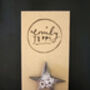 Silver And Black Star Brooch, thumbnail 2 of 2