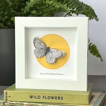 Personalised Framed Butterfly Art – Graduation Or Milestone Birthday Gift, 8 of 9