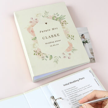 Personalised Floral Watercolour Wedding Planner, 4 of 12
