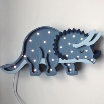 Triceratops Handmade Dinosaur Lamp, 4 of 4