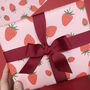 Luxury Strawberry Wrapping Paper/Gift Wrap, thumbnail 3 of 7