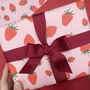 Luxury Strawberry Wrapping Paper/Gift Wrap, thumbnail 2 of 7