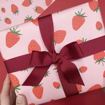 Luxury Strawberry Wrapping Paper/Gift Wrap, 3 of 7