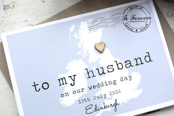 Personalised 'To My Husband' On Our Wedding Day Card, 2 of 5