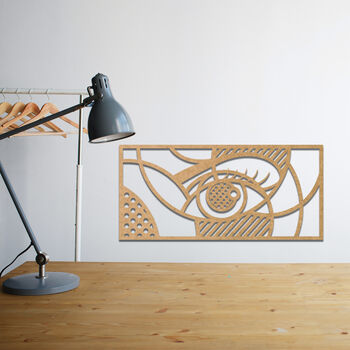 Abstract Eye Wooden Wall Art Geometric Decor, 6 of 8