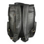 'Kingsley' Men's Leather Laptop Backpack In Black, thumbnail 9 of 9