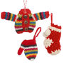 Fair Trade Knitted Striped Hanging Decorations, thumbnail 2 of 10