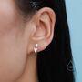 Sterling Silver Two Tone Tulip Flower Stud Earrings, thumbnail 5 of 11