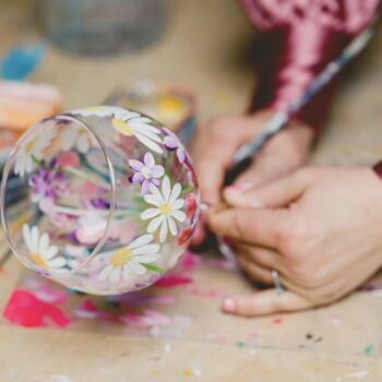 Hand Painted Gin Glass And Birth Flower Gift, 7 of 8