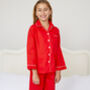 Personalised Matching Red Cotton Christmas Classic Pyjama Mum Child, thumbnail 5 of 9