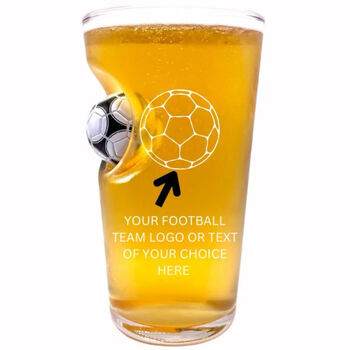 Personalised Football Pint Glass, 2 of 2