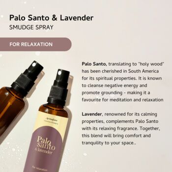 Palo Santo And Lavender Smudge Spray, 2 of 9