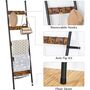 Five Tier Wall Leaning Rack With Hooks Display Shelf, thumbnail 5 of 7