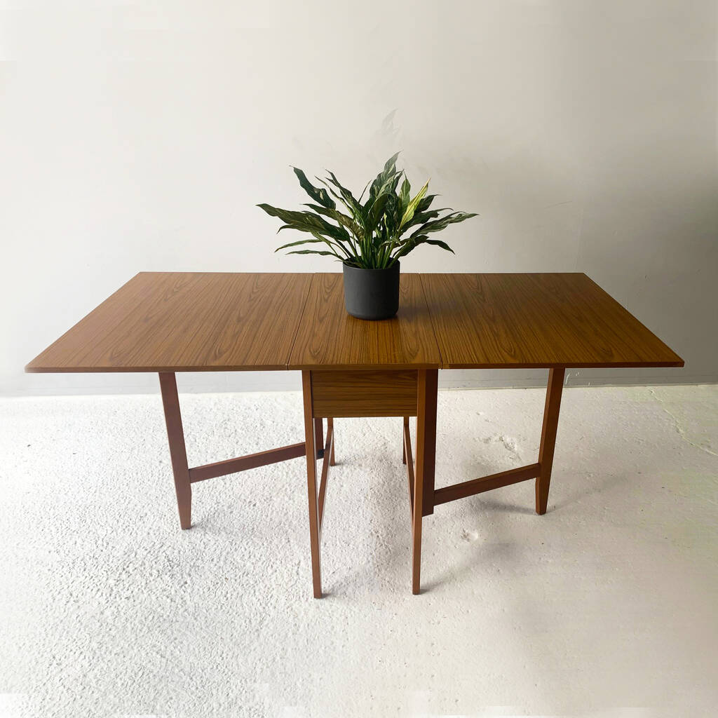 1970’s Mid Century Drop Leaf Dining Table By Schrieber, 1 of 12