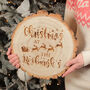Personalised Family Christmas Wood Slice Decoration, thumbnail 1 of 4