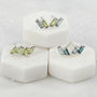 Sterling Silver Stud Earrings London And Blue Topaz, thumbnail 3 of 4