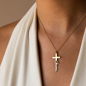 Cross Name Necklace, 3 of 11