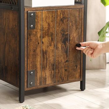 Bedside Table With Open Shelf And Storage Cabinet, 7 of 9