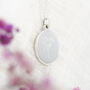 Birthflower Personalised Oval Sterling Silver Necklace, thumbnail 1 of 11