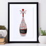 Personalised 80th Birthday Champagne Word Art, thumbnail 2 of 10